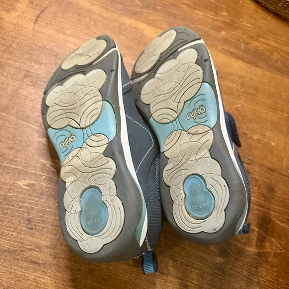 Ryka Charcoal Blue Echo Mary Jane Slip On Walking Sneakers with Strap Shoes - Picture 8 of 10